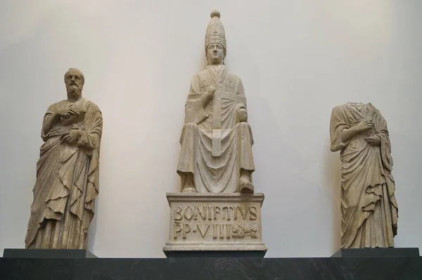 Statues of Pope Boniface VIII and Two Prophets by Arnolfo Di Cambio in the Opera Museum